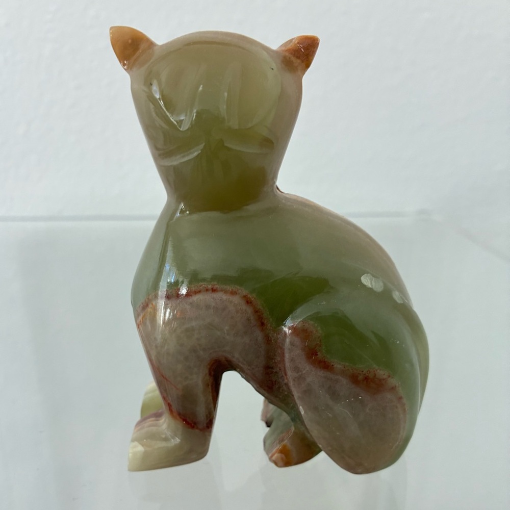 Vintage MCM Onyx Cat Figurine